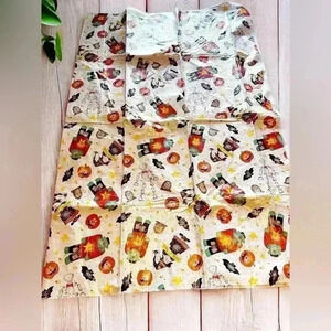 VTG Halloween Rectangular Table Cover Flannel Backing Frankenstein 68”L X 51”W